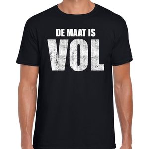 Protest shirt De maat is vol t-shirt zwart heren