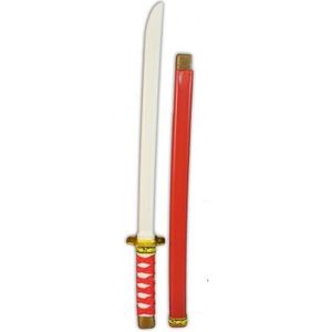Plastic rood/goud ninja/ samurai zwaard 60 cm