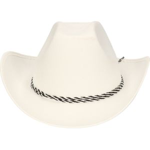 Guirca Carnaval verkleed Cowboy hoed El Paso - wit - kinderen - Western thema
