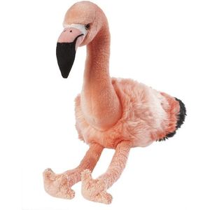 Pluche roze Flamingo knuffel van 35 cm - Dieren speelgoed knuffels cadeau - Vogels