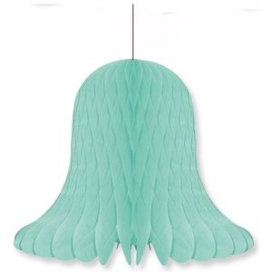 1x Kerstversiering mintgroene kerstklokken lampionnen 20 cm