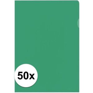50x Tekeningen opbergmap A4 groen
