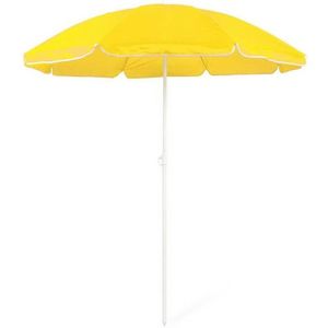 Voordelige strandparasol geel 150 cm diameter