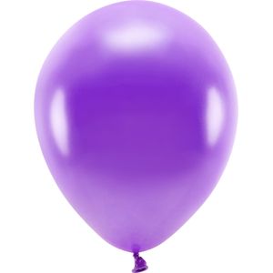 300x Milieuvriendelijke ballonnen paars 26 cm voor lucht of helium