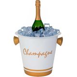Cosy&Trendy - Champagne en Wijnfles Koeler - Wit/Oranje - RVS