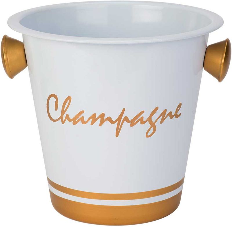 Cosy&Trendy - Champagne en Wijnfles Koeler - Wit/Oranje - RVS