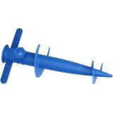 Blauwe parasolhouder / parasolboor - 30 cm - parasolvoet / parasolstandaard