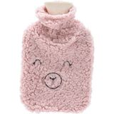 Warmwaterkruik 2 liter met zachte fleece hoes biggetje roze