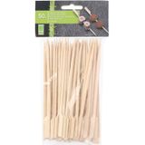 Hapjes/sate prikkers/spiesjes - bamboe hout - 150x stuks - 15 cm - amuse/bbq/feestje