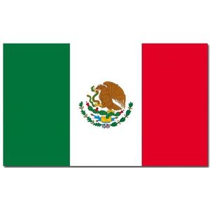 Gevelvlag/vlaggenmast vlag Mexico 90 x 150 cm