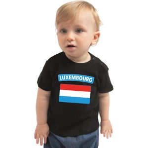 Luxembourg / Luxemburg landen shirtje met vlag zwart voor babys