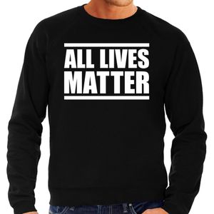 All lives matter politiek protest / betoging trui anti discriminatie zwart voor heren