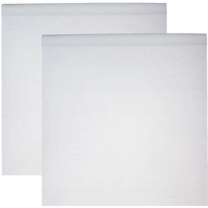 Santex Tafelkleed op rol - 2x - polyester - wit - 120 cm x 10 m