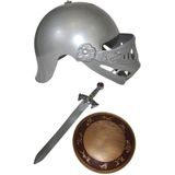 Ridder verkleed set helm en zwaard/schild voor kinderen