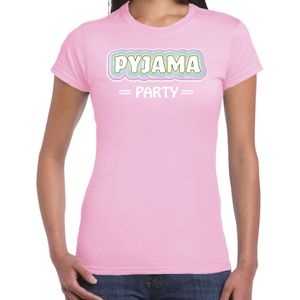 Bellatio Decorations Verkleed T-shirt voor dames - pyjama party - roze - carnaval - foute party