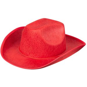 Rode country cowboyhoed van rood vilt