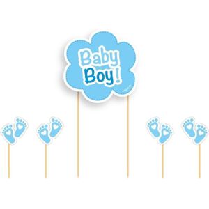 Taartversiering Baby Boy blauw