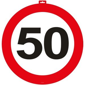 50 Jaar verkeersbord wandbord 47 cm