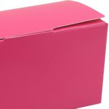 Santex cadeaudoosje/bonbondoosje - 12 x 6 cm - Bruiloft bedankje - 50x stuks - fuchsia/roze - 250 gram