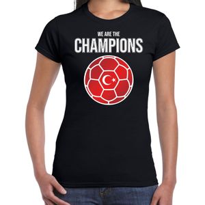 EK / WK voetbal shirt Turkije fan we are the champions zwart voor dames