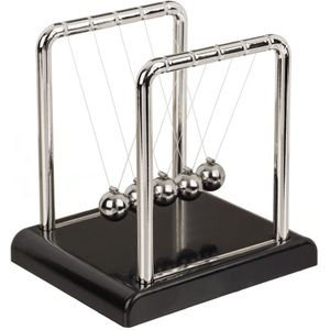 Mini Newton pendel cradle met 5 ballen - 9 x 7 cm - kantoor gadget