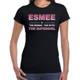 Naam Esmee The women, The myth the supergirl shirt zwart cadeau shirt