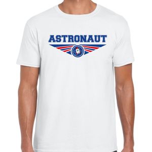 Astronaut t-shirt wit heren - Beroepen shirt