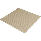 Urban Living Badkamer/douche anti slip mat - rubber - voor op de vloer - beige - 55 x 55 cm