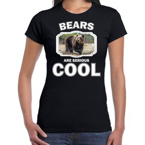 T-shirt bears are serious cool zwart dames - beren/ bruine beer shirt