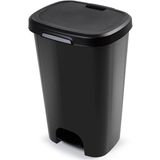 PlasticForte Pedaalemmer - kunststof  - zwart - 50 l