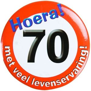 Hoera 70 jaar button