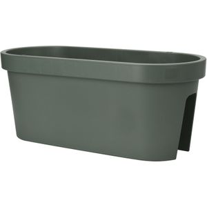 Balkon plantenpot/bloempot - groen - 60 x 25 cm - kunststof