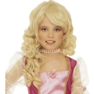Widmann Pruik Prinses - kinderen - blond - prinsessen verkleedpruik