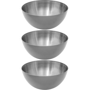 Secret de Gourmet - Slakom/serveer schalen - set 3x - RVS - D24 cm