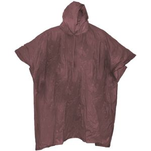 Benson Regenponcho met capuchon - bruin - herbruikbaar - PVC