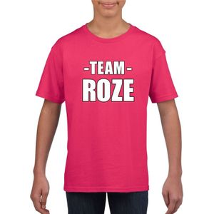 Team roze shirt jongens en meisjes voor evenement