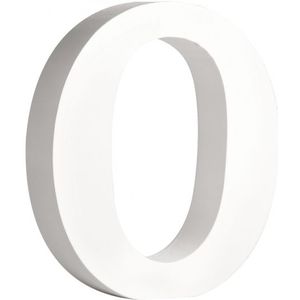 Witte houten letter O 11 cm