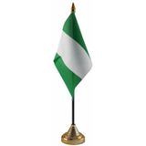 Nigeria versiering tafelvlag 10 x 15 cm