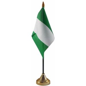Nigeria versiering tafelvlag 10 x 15 cm