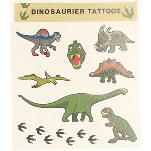 Nep tatoeage stickers dinosaurus 8 stuks