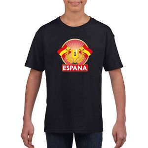 Spanje kampioen shirt zwart kinderen