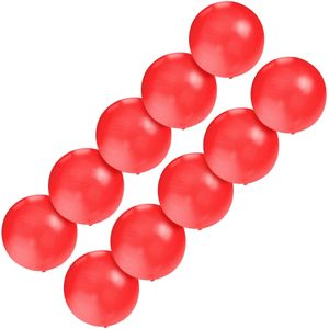 Set van 10x stuks groot formaat rode ballon met diameter 60 cm