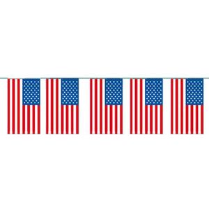 Papieren vlaggenlijn Amerika 4 meter landen decoratie
