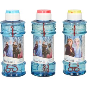 3x Disney Frozen 2 bellenblaas flesjes met bal spelletje in dop 300 ml voor kinderen