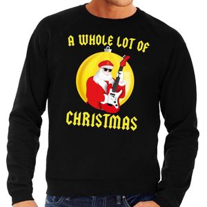 Foute feest kerst sweater zwart A Whole Lot of Christmas voor heren