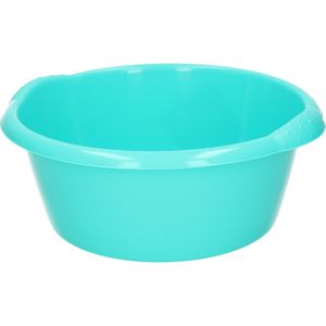 Rond afwasteiltje/emmertje turquoise blauw 3 liter 25 x 10,5 cm schoonmaakartikelen