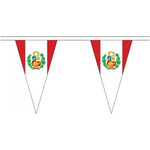 Extra lange Peru vlaggenlijnen van 5 meter