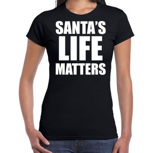 Zwart Kerstshirt / Kerstkleding Santas life matters voor dames