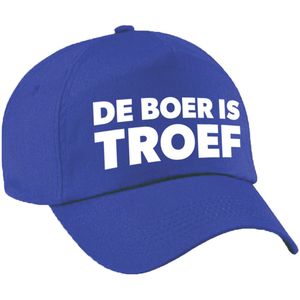 Boer is troef Achterhoek pet / cap blauw voor volwassenen