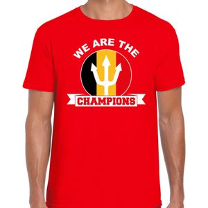 We are the champions rood fan shirt / kleding Belgie supporter EK/ WK voor heren